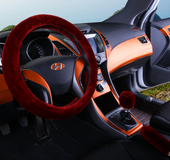 Winter imitation wool car cover plush steering wheel cover