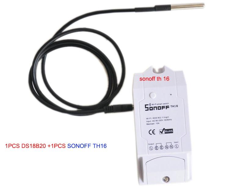sonoff th 16a/10a Temperature And Humidity Monitoring WiFi Smart Switch Controller Sensor with timer wireless home ds18b20