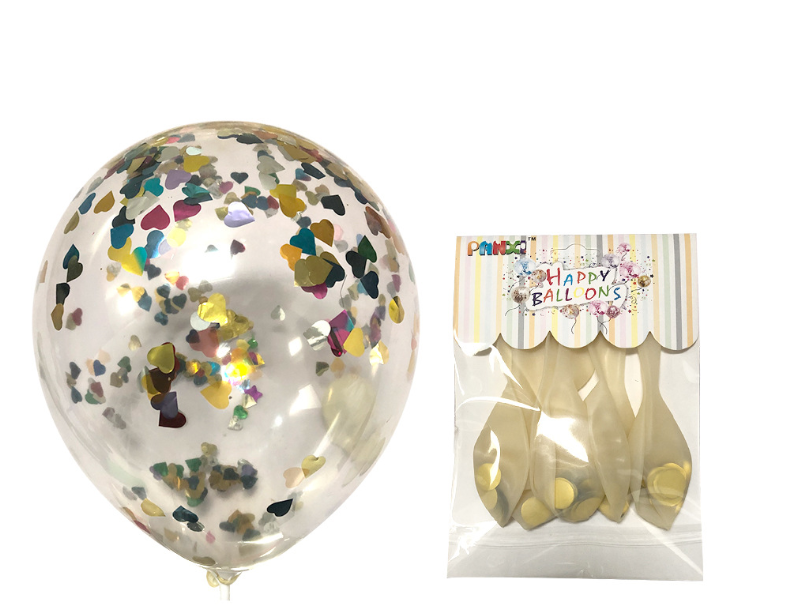 12-inch transparent dot paper balloon color gold sequins birthday paper circular Balloon Wedding Decoration