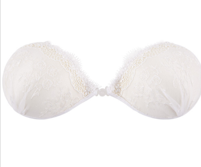 Lace invisible bra gathered breathable