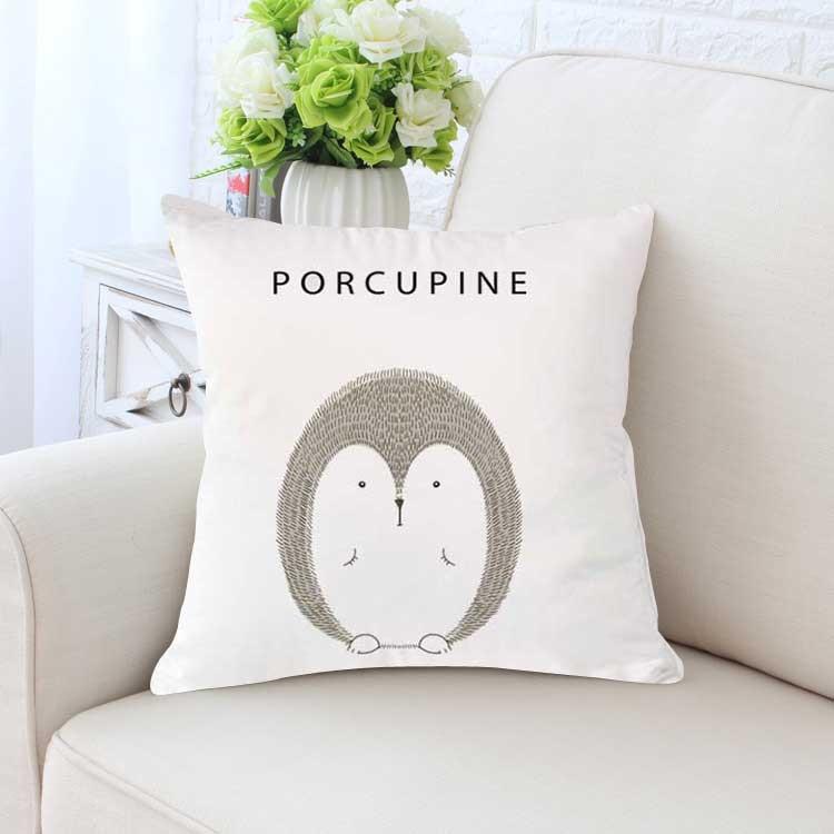 Cartoon animal pillowcase Short plush