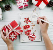 DIY Diamond Painting Christmas Tree Pendant Gift Tag Card