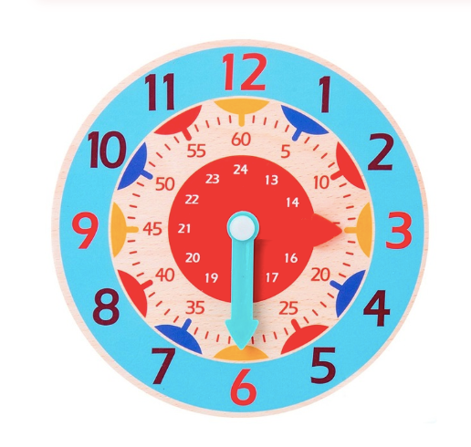 Children Montessori Wooden Clock Toy