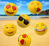 Inflatable smiley ball pvc inflatable beach ball fun expression ball