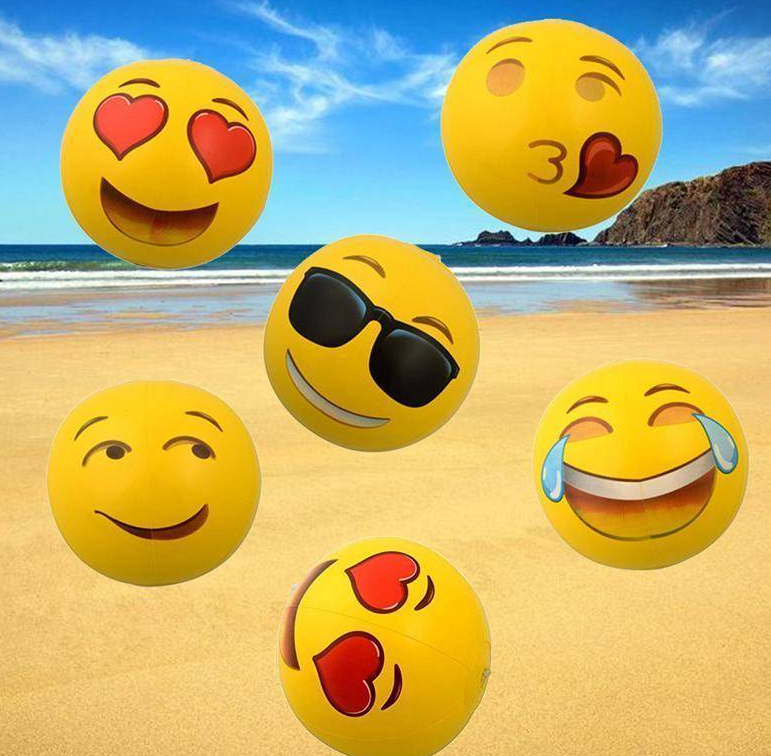Inflatable smiley ball pvc inflatable beach ball fun expression ball