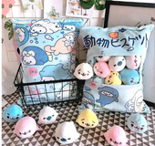 Chicken pudding rabbit pillow toy