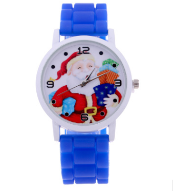 Christmas children's gift table Creative new cute Santa gift watch Silicone children's watch