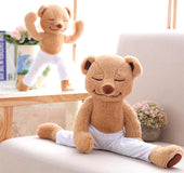 40cm Creative Yoga Bear Plush Toy Stuffed Cute Yoga Bear Doll Soft Comfort Baby Toys Christmas Gift for Kids Children Girlfriend