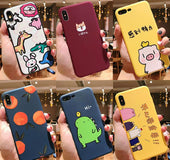 Retro orange silicone phone case