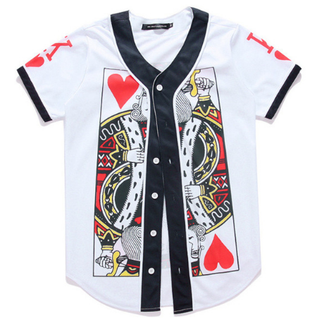 Breasted 3D Shirt Baseball Jersey