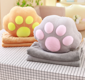 Cute Pillow Pillow Air Conditioning Blanket Three-in-One Office Napping Blanket Coral Velvet Car Cushion Lumbar