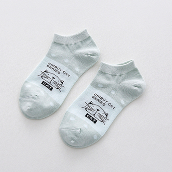 Cotton socks, cartoon cat boat socks