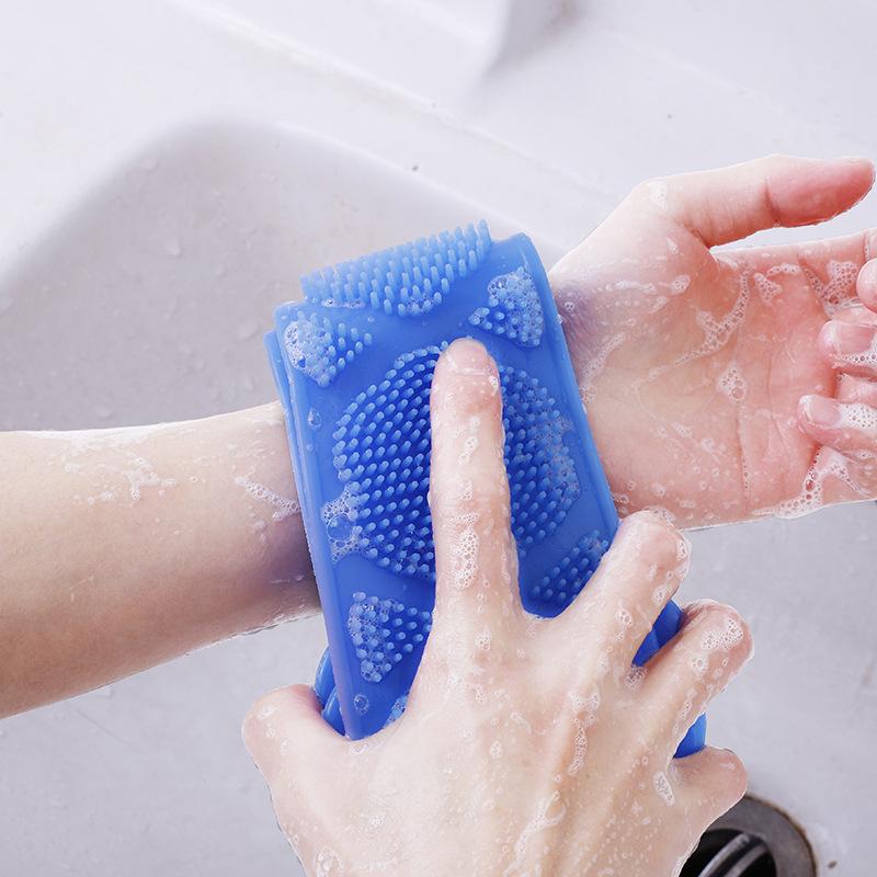 Bath towel silicone rubbing back towel