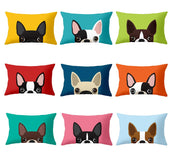 Cartoon dog head rectangular pillowcase