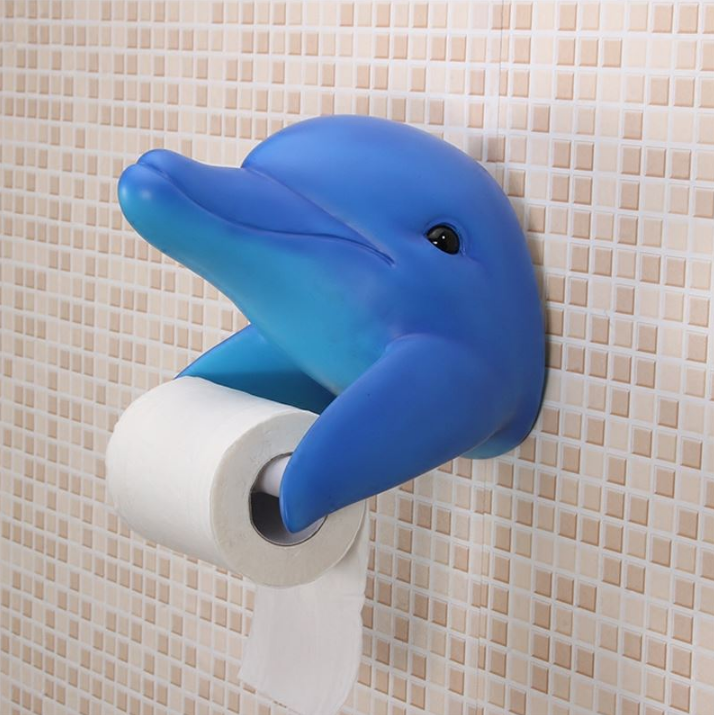 Punch-free bathroom paper towel holder European toilet roll holder bathroom waterproof wall-mounted creative personality tissue box
