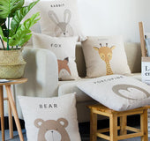 Cartoon animal pillowcase Short plush
