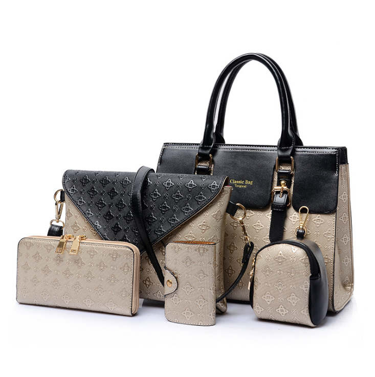 A set of Luxury Leather Handbags # Black