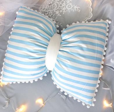 Lovely ball bow tie pillow blanket Nordic ins bedside sofa cushion pillow quilt
