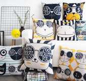 Nordic cartoon cutethick cotton pillow pillow window pillowcase office car cushion creative