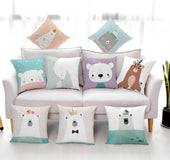 Cute polar bear super goose down car sofa hug pillowcase
