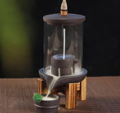 Auspicious Dragon Smoke Backflow Incense Burner Glass