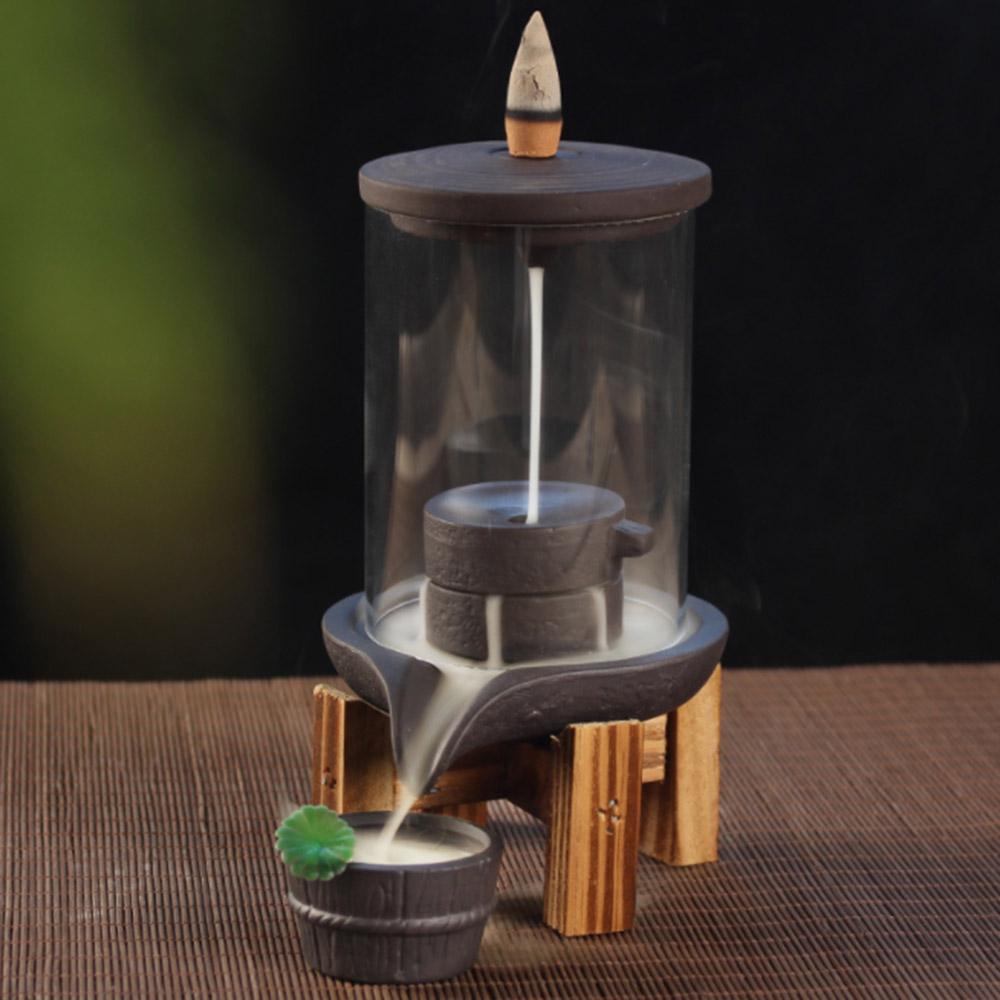 Auspicious Dragon Smoke Backflow Incense Burner Glass