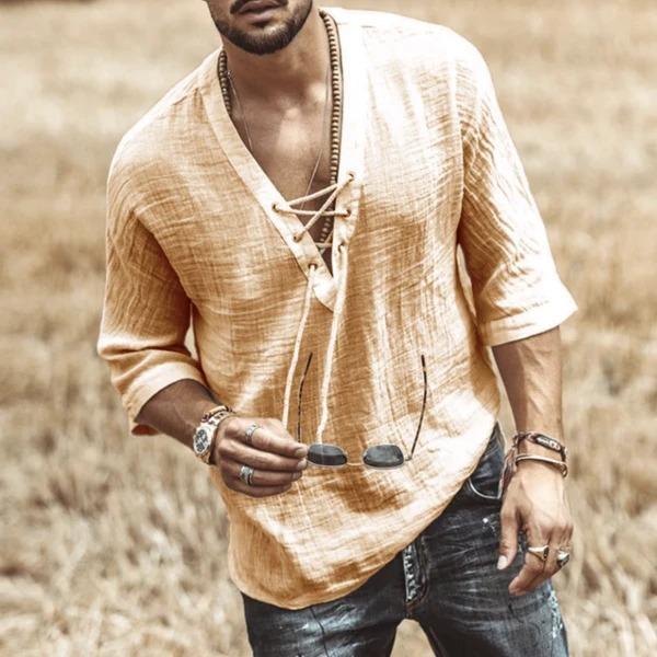 Lace mid sleeve T-shirt