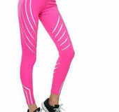 OL Printed Reflective Sport Yoga Pants Women Fitness Gym Leggings Running Compression Tights Quick Dry Sport Clothes Trousers