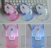 Creative Ultra-thin Transparent 2.4GHz Wireless Optical Luminous Mouse for PC Laptop