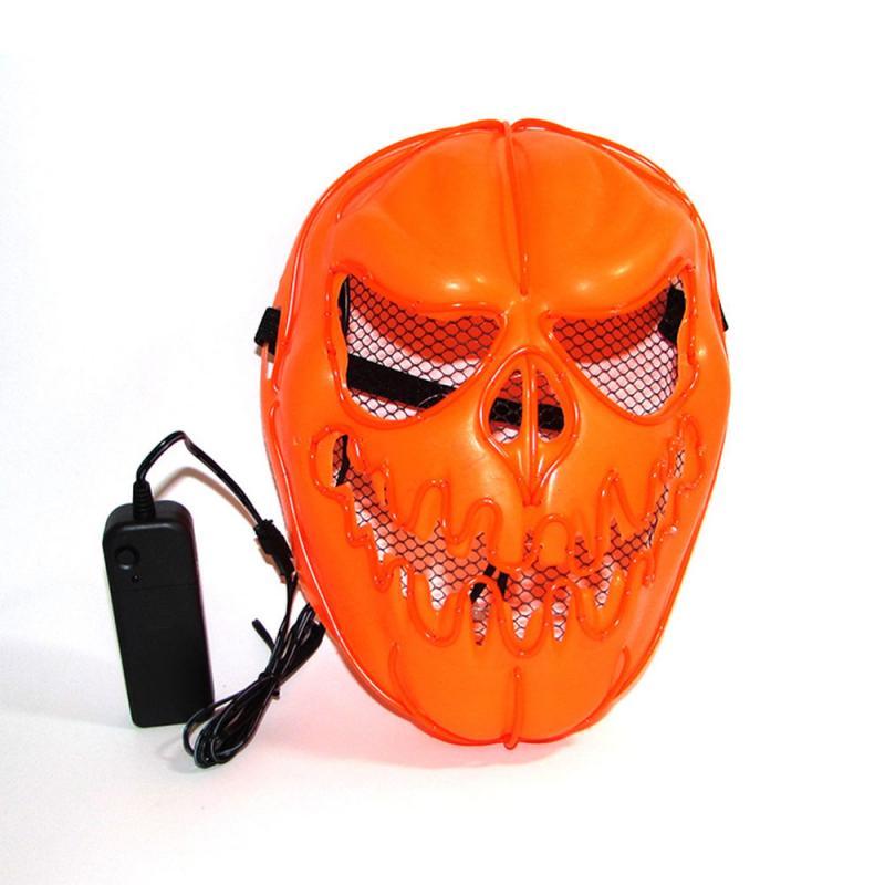 Halloween glowing mask with pumpkin head
