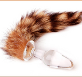 Fox Tail Anal Dog Tail Crystal Glass Backyard Trumpet Sex Adult Sex Products Men and women Masturbation