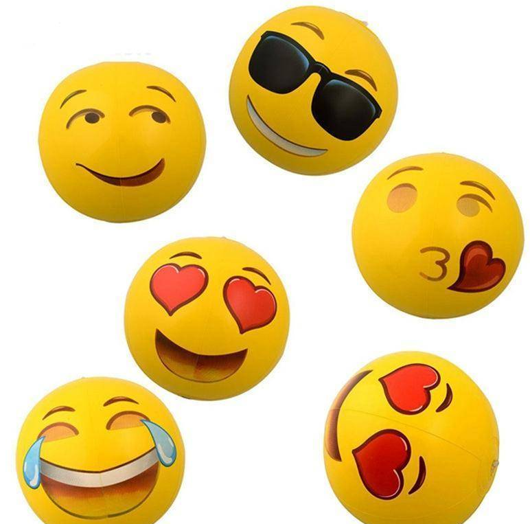 Inflatable smiley ball pvc inflatable beach ball fun expression ball