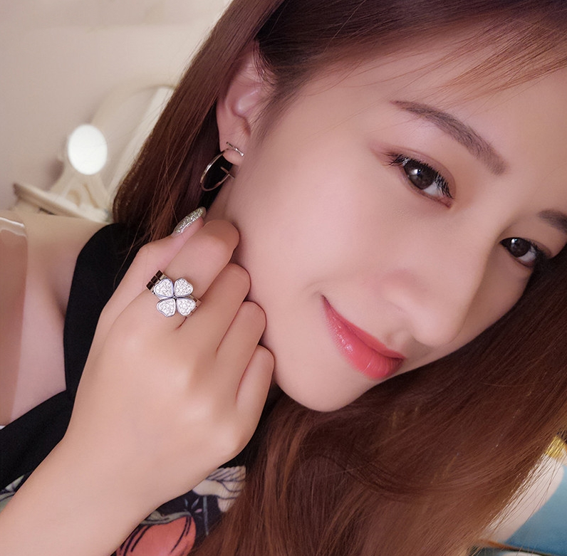 S925 Sterling Silver Clover Ring