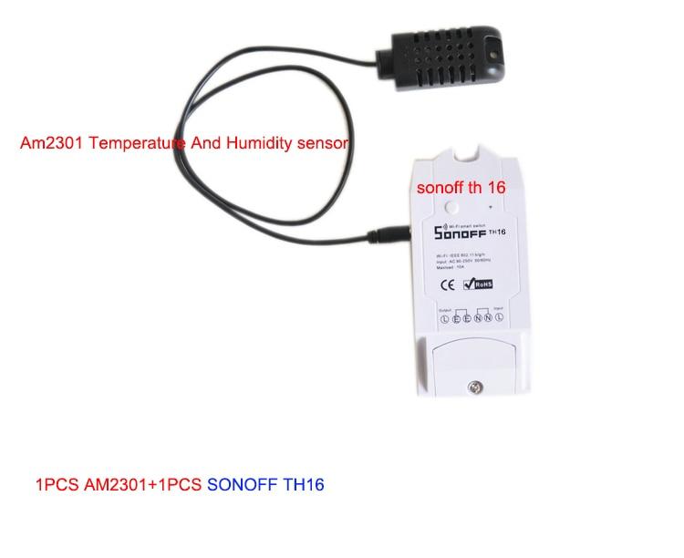 sonoff th 16a/10a Temperature And Humidity Monitoring WiFi Smart Switch Controller Sensor with timer wireless home ds18b20