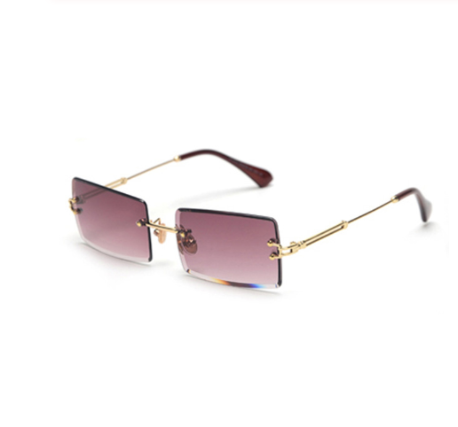 Rimless Rectangle Sunglasses Square