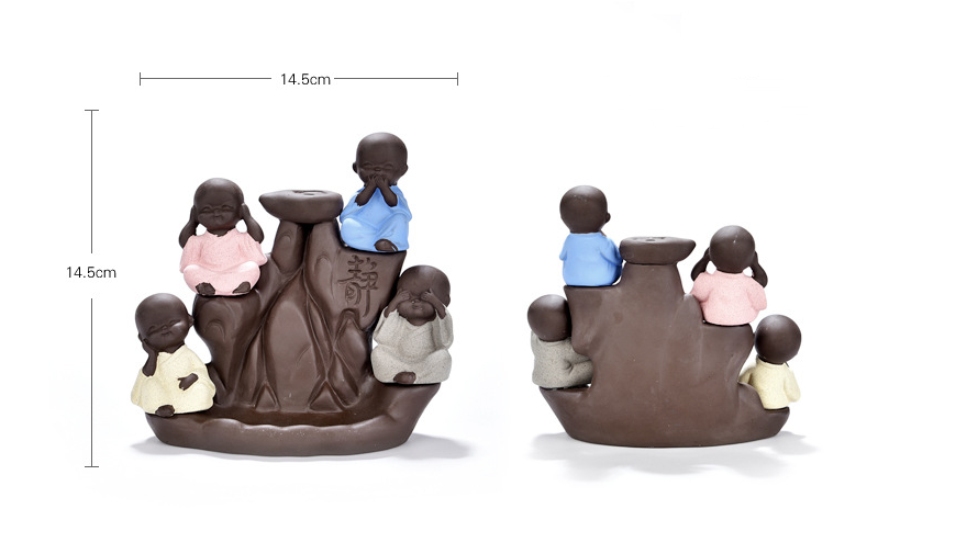 Backflow incense burner decoration