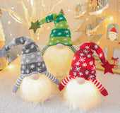 Christmas decoration glowing dwarf plush doll