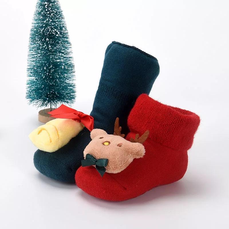 2 Pack Christmas Santa and Christmas Bell Booties