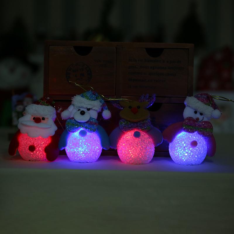 Christmas decorations light with light Snowman Nightlight rice crystal Snowman Christmas tree ornament ornaments