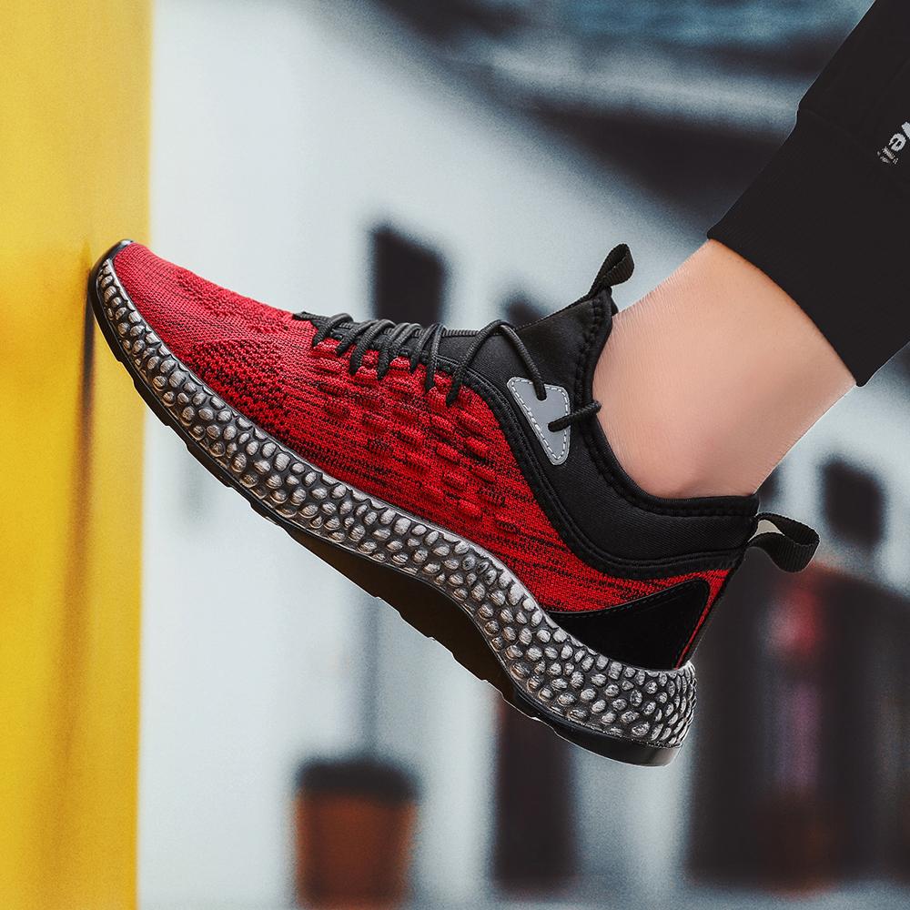 Flying woven breathable sports running shoes