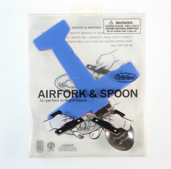 Stainless steel spoon fork spoon direct children aircraft aircraft silicone spoon custom cartoon