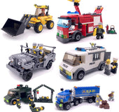 Children's educational assembled car plastic interactive building blocks toys