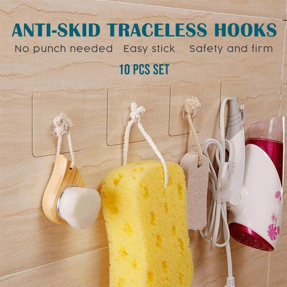 Reusable Anti-skid Traceless Hooks (10 PCS/SET)