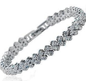 S925 Brillosa Pulsera Diamante