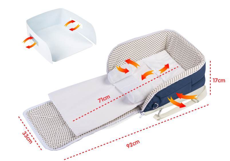 Bolsa De Mamá Con Cama Plegable