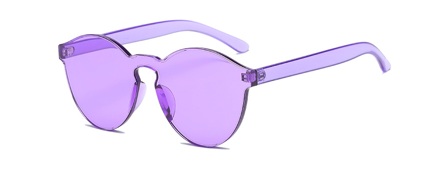 12 color frameless conjoined jelly transparent sunglasses