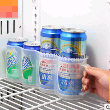 Kitchen storage box refrigerator beverage storage grid cans storage basket beer cola storage box