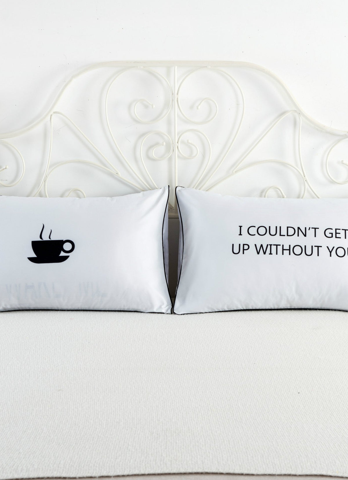 White couple pillowcase