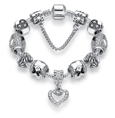 Pulsera DIY 925 cristal plata