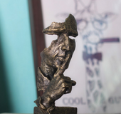 Home Silence is a Golden Creative Home Decoration Model House Decoration Set European Creative Wine Cabinet Abstract Character Carving